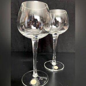 Elegant Smooth & Clear Water Glass Goblets Long Stem Made in Romania 🇷🇴